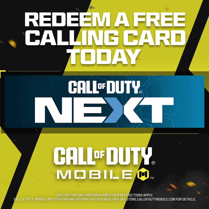 Head to the Web Store and get a free #CODNEXT Calling Card! Now until 10/1 at 11:59 PM PT!