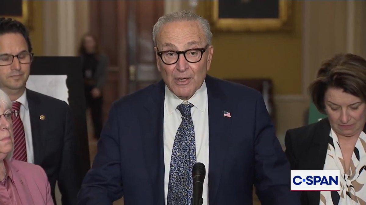 .Chuck Schumer: "Trump admitted himself that he is using Americans as political pawns. He is admitting that he is doing the firing of people, if God forbid it happens...Democrats do not want a shutdown."