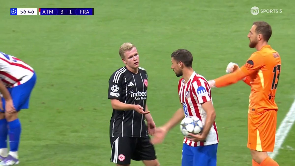 Jonathan Burkardt gives Frankfurt a glimmer of hope against Atletico Madrid 👀 📺 TNT Sports &amp; discovery+ UK