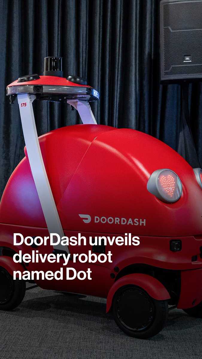DoorDash unveiled a 4-foot, 6-inch delivery robot called Dot that uses a combination of external cameras, radars and lidar sensors. It is nimble enough to navigate through doorways and driveways but big enough to fit six large pizza boxes and can carry up to 30 pounds of cargo. Natalie Lung explains