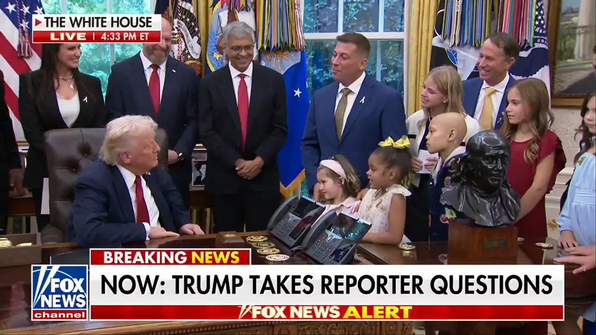 JUST IN: Father thanks President Trump for giving families and children with childhood cancer "the one thing that we most desperately need — and that's hope."