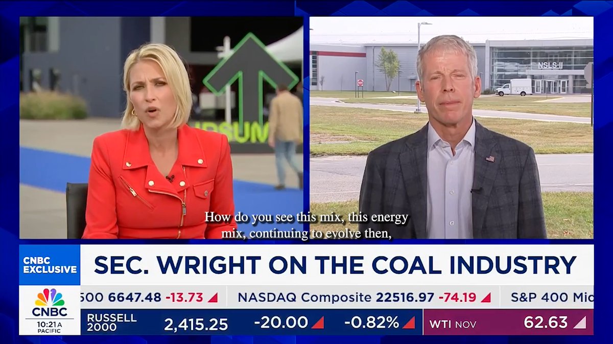 .Secretary Chris Wright on the national grid: "America must add at least 100GW of firm power in the next five years for America to continue to lead the AI race and fuel reindustrialization in our country."