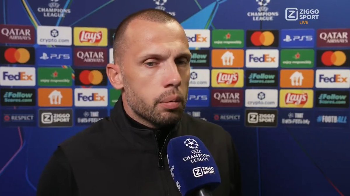 Een teleurgestelde John Heitinga na afloop die zijn ploeg zag strijden ⚔️ #ZiggoSport #UCL #MARAJA