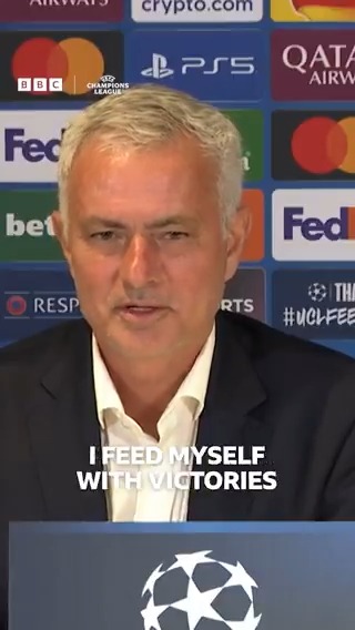 🗣️ "I don't feed myself with these memories, I feed myself with victories!" Another great line from Jose Mourinho 😅