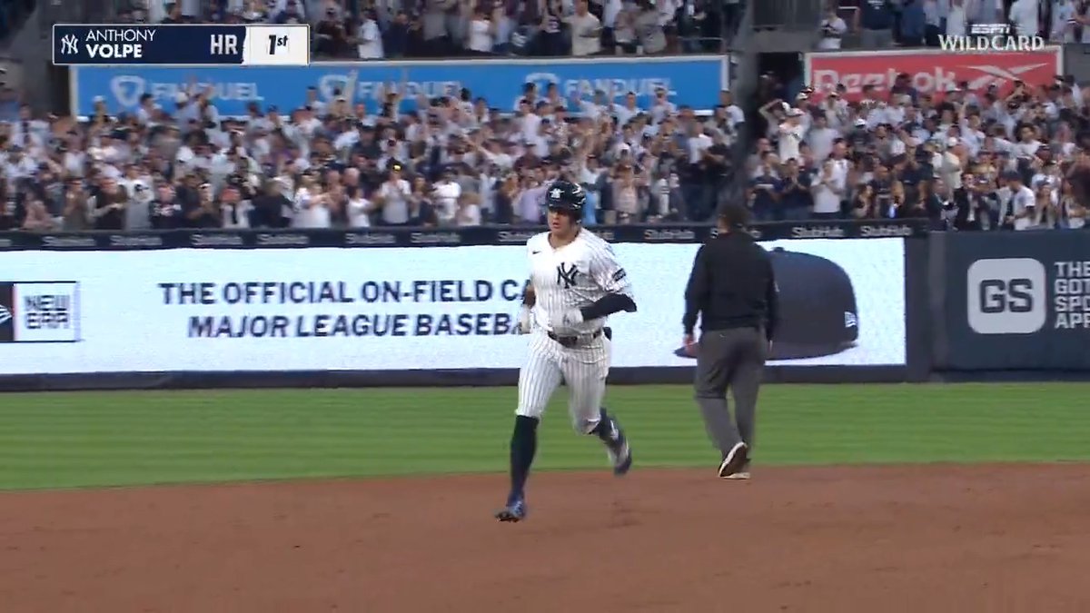 Anthony Volpe homers! Yankees strike first #Postseason