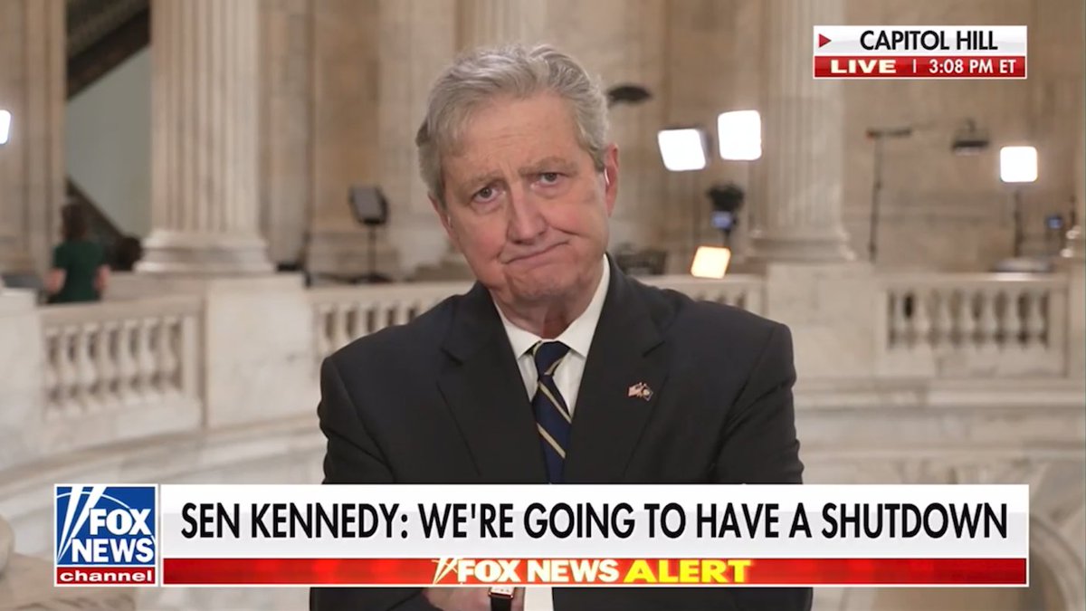 We’re going to have a government shutdown. Why? Because the loon wing of the Democratic Party is mad at Chuck Schumer, and Chuck wants them to love him.