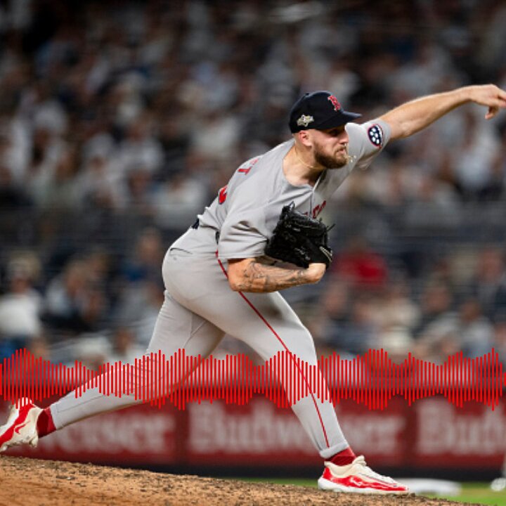 In his first career postseason start, Garrett Crochet was sensational striking out 11 batters over 7.2 innings to keep the Red Sox slim lead over the Yankees at 2-1. Photo by Michael Urakami/MLB Photos via Getty Images