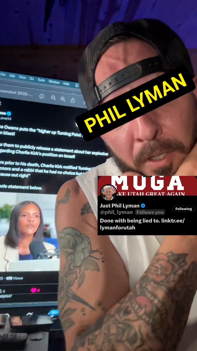 During Candace Owens' podcast episodes that aired last night and today, she leveled several accusations and posed probing questions about Phil Lyman, a candidate for governor of Utah. Mr. Lyman joined our X Space last night and directly addressed many of those claims.
