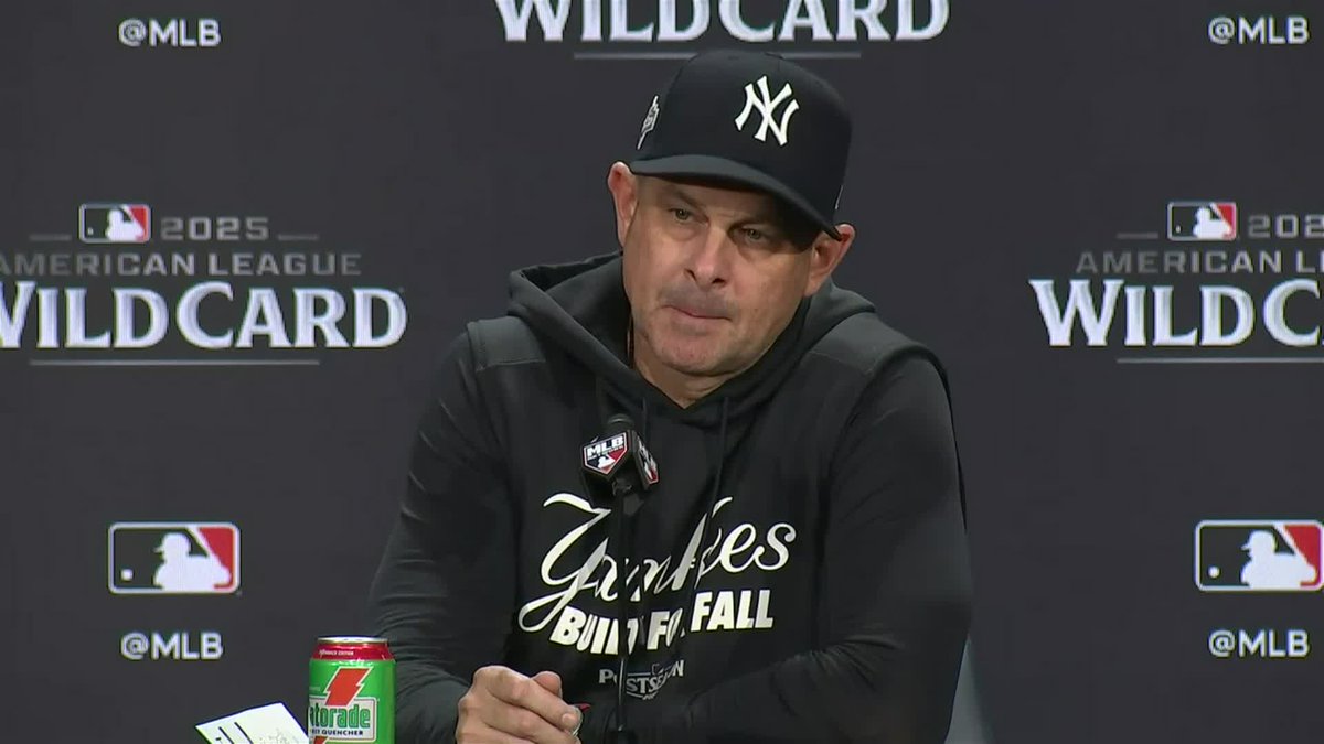 Aaron Boone was asked about the teams winning Game 1 of the Wild Card Series going on to win the series in the current format "We're gonna show up tomorrow and I expect us to do pretty well"