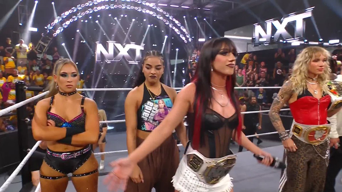 TEAM WWE NXT on the women's side for Showdown: Jacy Jayne, Sol Ruca, Jaida Parker and Lola Vice