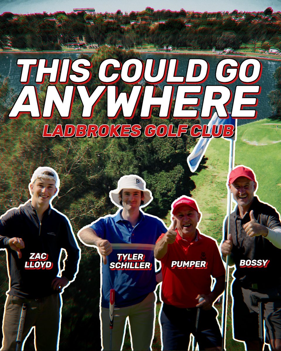 "We didn't come here to play marbles, we've come here to play golf." 🏌️♂️ The Ladbrokes Golf Club's two most celebrated patrons, GLEN BOSS & Jim 'Pumper' Cassidy, hosted Tyler Schiller & Zac Lloyd for an unsurprisingly competitive round on the links.