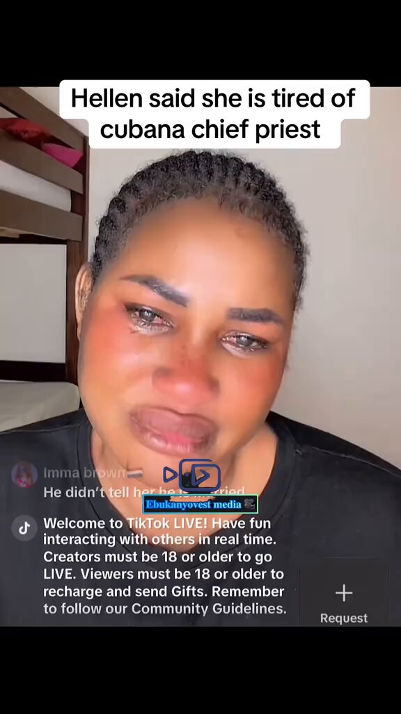 Omo! Cubana Chiefpriest alleged Kenyan babymama breaks down on livestream crying, saying she's tired — also said she's facing backlash from people dragging her for clout chasing.