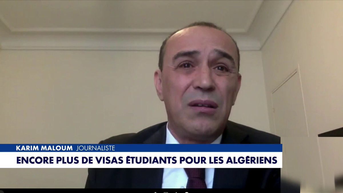 Le journaliste Karim Maloum sur les visas algériens : «La France n'est rien d'autre qu'un paillasson sur lequel on peut s'essuyer les pieds» dans #MorandiniLive