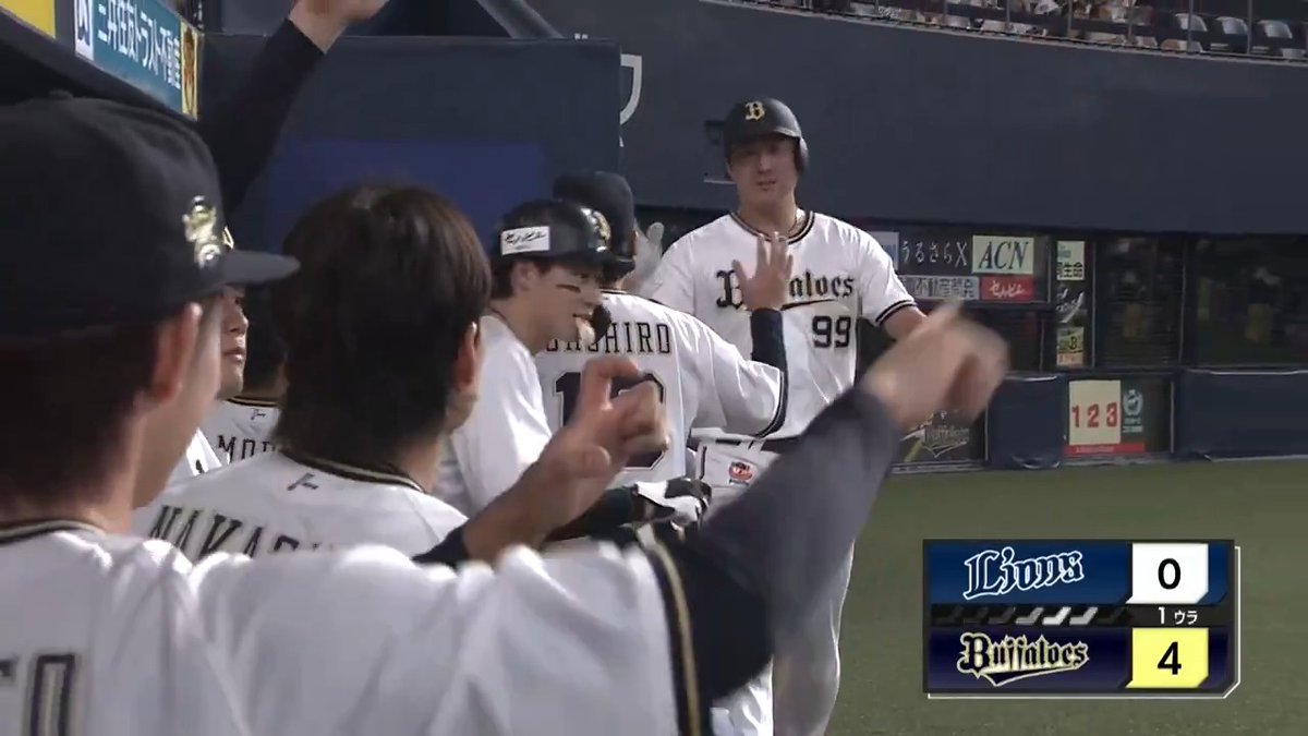 オリックスが初回4点先制‼️ 紅林弘太郎 選手、杉本裕太郎 選手、西野真弘 選手、若月健矢 選手にタイムリーヒットが飛び出す✨ 👇ライブ配信はこちら