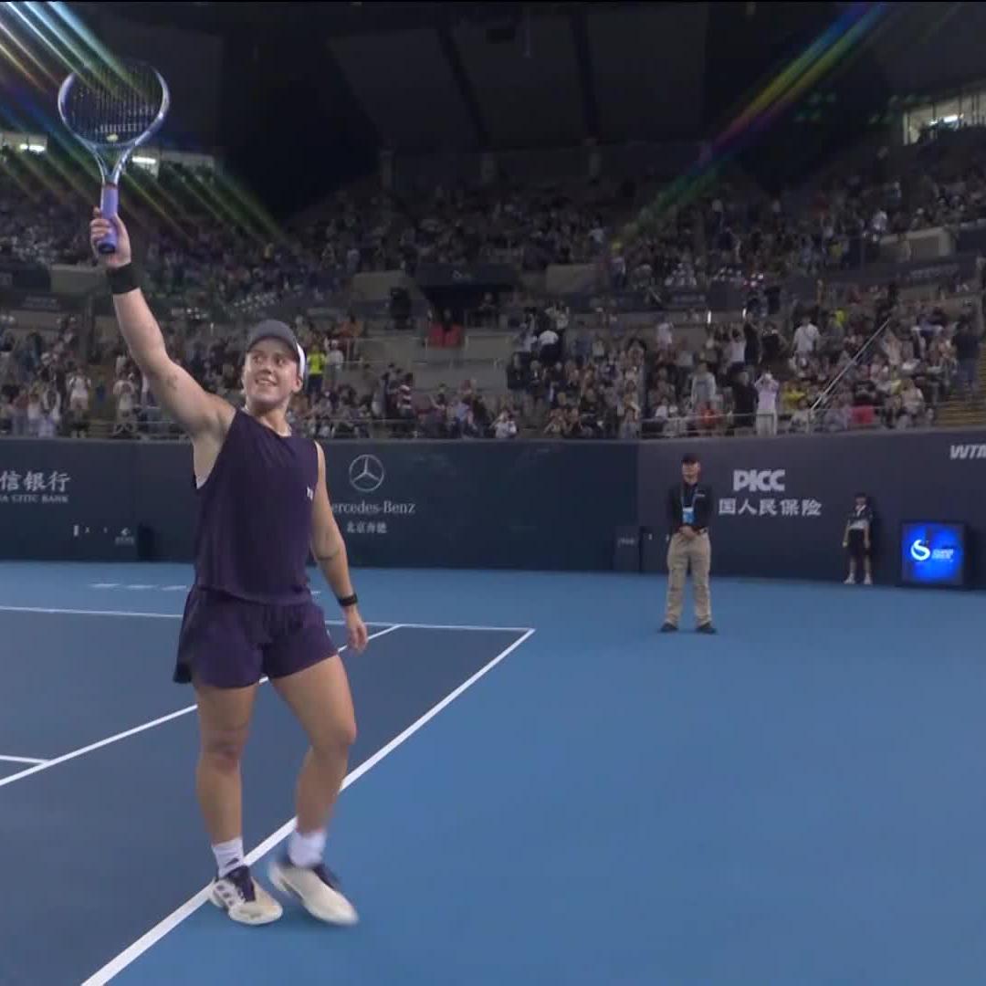 HUGE UPSET 🚨 Sonay Kartal beats No. 4 seed Andreeva 7-5, 2-6, 7-5. #2025ChinaOpen