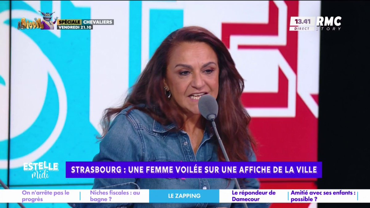 🧕 Strasbourg : une femme voilée sur une affiche 🎙️ Yael Mellul 🇫🇷🎗️ : "Je suis choquée par cette polémique que je trouve honteuse ! Le voile n'est pas interdit dans l'espace public ! Elle n'a rien demandé à personne ! On va l'écarter parce qu'elle a un voile ?" #EstelleMidi