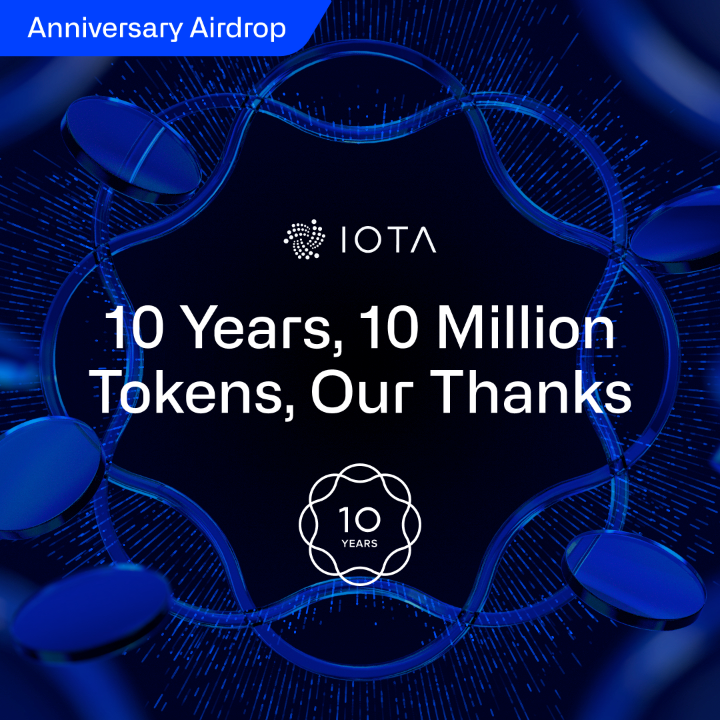 Few crypto projects make it to 10 years. IOTA is one of them. Around the world, IOTA is being adopted as the real-world L1. This journey wouldn’t be been possible without you. We’re gifting 10M IOTA tokens to our loyal community. 👉