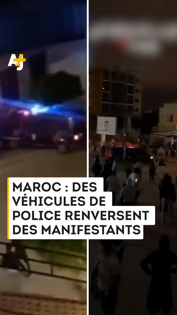 Au Maroc, des manifestants du mouvement “GenZ 212” ont été renversés par des véhicules de police :
