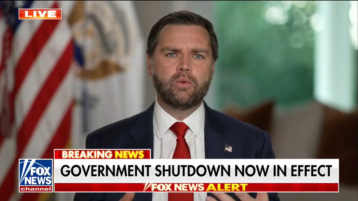 VP VANCE: “What do Senate Democrats ask for? Well, initially they said that they wanted to shut down the government because Donald Trump was a dictator. “Okay, that’s absurd." “Then they said they wanted to shut down the government because they wanted hundreds of billions of dollars for healthcare benefits for illegal aliens." “That, of course, is also absurd.” | FOX & Friends