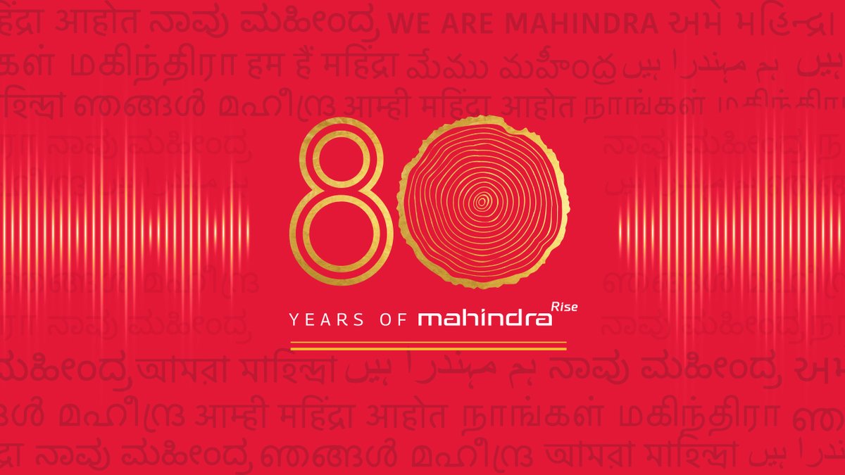 From 320K+ associates across 100+ nations to 80 years of legacy — we are one family, united in song, soul &amp; spirit through the power of technology. This Founders Day, join us in celebrating 80 Years of Mahindra!