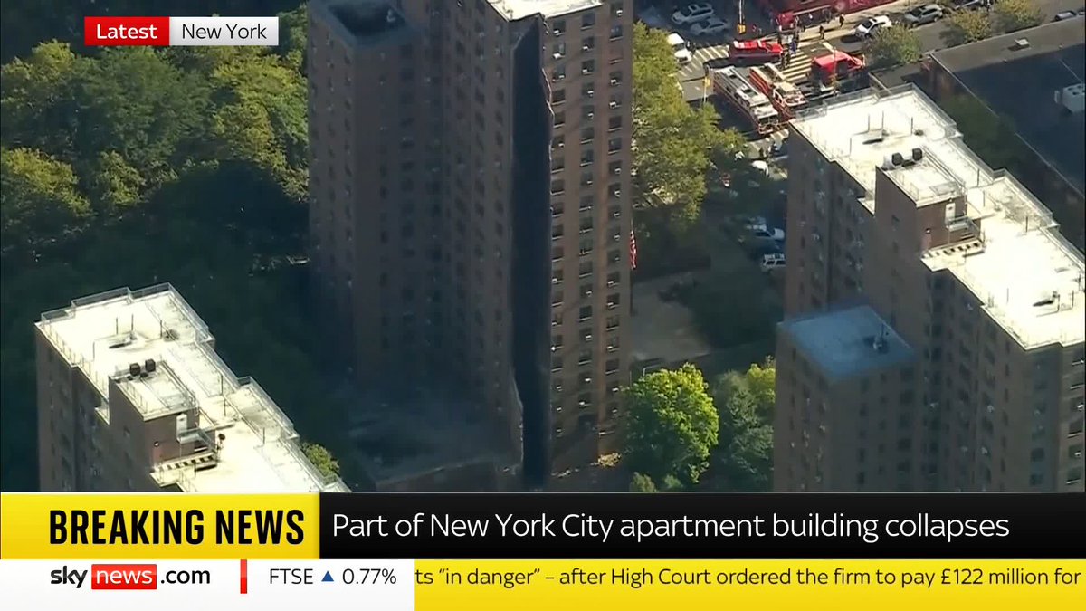 🇺🇸 | URGENTE: Colapsa una sección de un edificio de viviendas en Nueva York luego de una explosión.