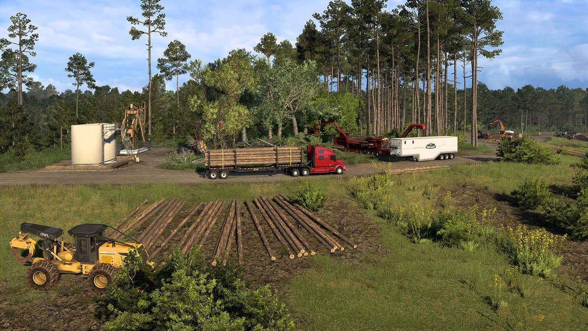 Ready for a preview of Louisiana's depots? ๐๐บ๐ธ In today's blog, we take a closer look at some of the beautiful custom timber harvest and farm depots our map designers are preparing for the Louisiana DLC for American Truck Simulator! ๐ฒ๐งโ๐พ See more ๐