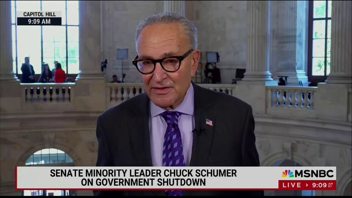 Chuck Schumer says "Hakeem and I sent a letter" before backtracking and reframing it as "we demanded actually...demanded"