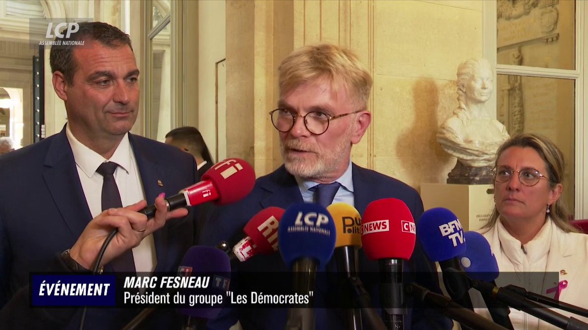 Election de députés RN au Bureau de l'Assemblée nationale : "La moindre des choses c'est de respecter le vote des électeurs", déclare Marc Fesneau. #DirectAN