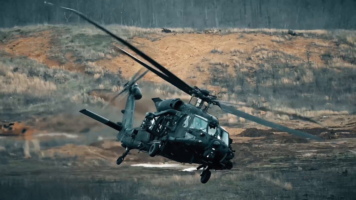 Night Stalker MH-60M DAP getting in a little range time. Go Beyond The Conventional in your military aviation career. Learn More & Apply at #SpecialOperationsAviation #GoBeyondTheConventional #goarmysof