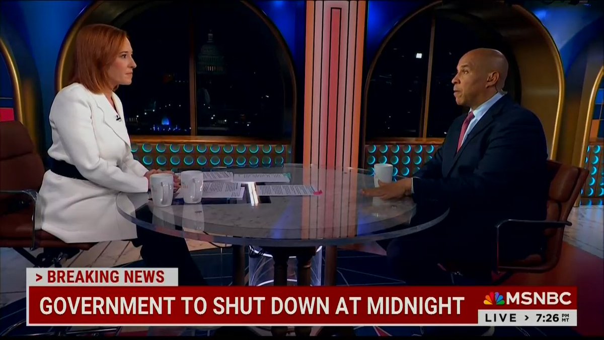 Sen. Booker: Trump has now said, 'I'm not going to abide by a bipartisan process.' He has told Republicans and the rest of Congress, 'We're doing this my way.' Well, the American people didn't make him dictator or king. And if you control the White House and two houses of Congress, you have an obligation to sit down at the table and negotiate