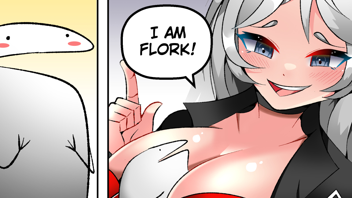 What If Flork Was An Anime Girl? | VTUBER COMIC DUB 🎙️ ApolloMythos 🙏🏼☀️ (Female @FlorkofCows) 🎨: Follow for more VTuber Comics!