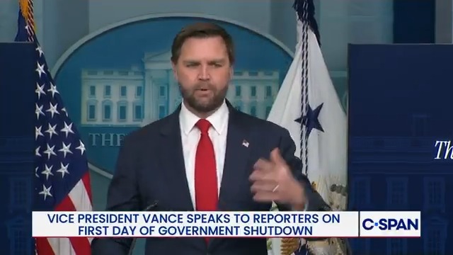 .Vice President JD Vance: "We are going to have to lay some people off if the shutdown continues."