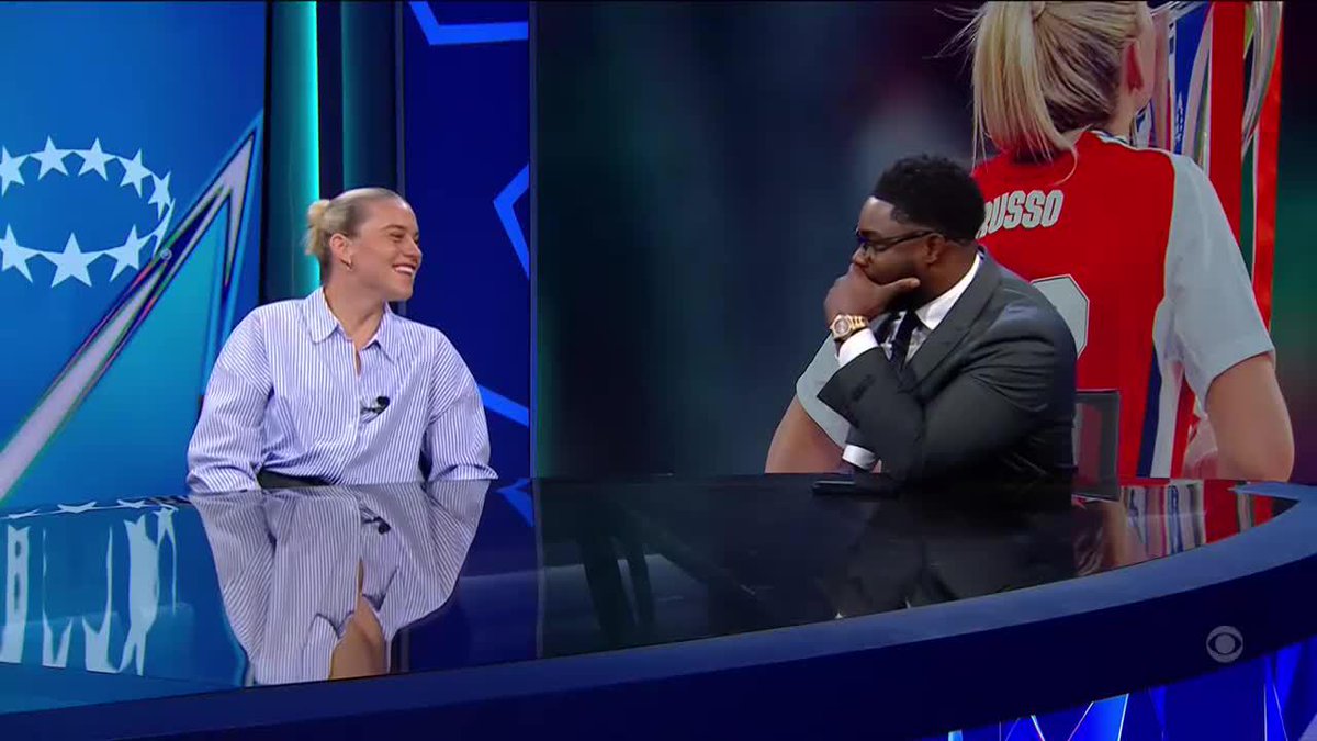 "RUSSO, RUSSO, RUSSO" 🗣️ UEFA Women’s Champions League Champion Alessia Russo joins the UCL Today desk 🤩