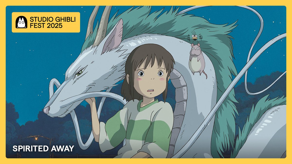 SPIRITED AWAY from Hayao Miyazaki and Studio Ghibli returns to theatres October 18-22. 🏯🐉