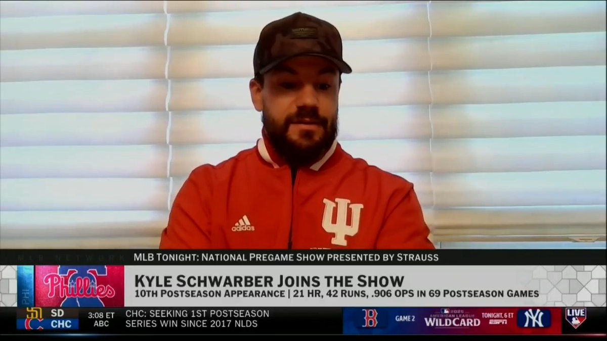 "You never know what this is going to mean to someone." Philadelphia Phillies slugger Kyle Schwarber joins #MLBTonight to talk about "The We Give Blood Drive”, an initiative by Big Ten Conference and Abbott.