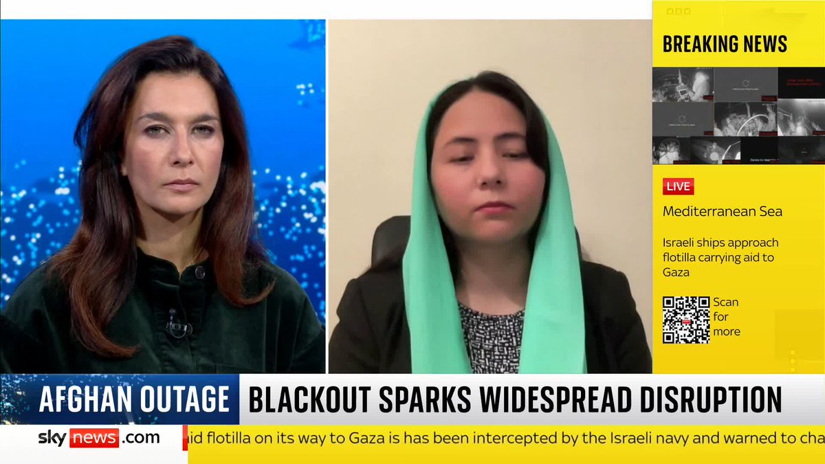 'It was a really hard moment for the Afghan people' Afghan journalist and the editor-in-chief and founder of Rukhshana Media Zahra Joya, talks to Yalda Hakim about the Taliban internet blackout. 📺 Sky 501 and YouTube