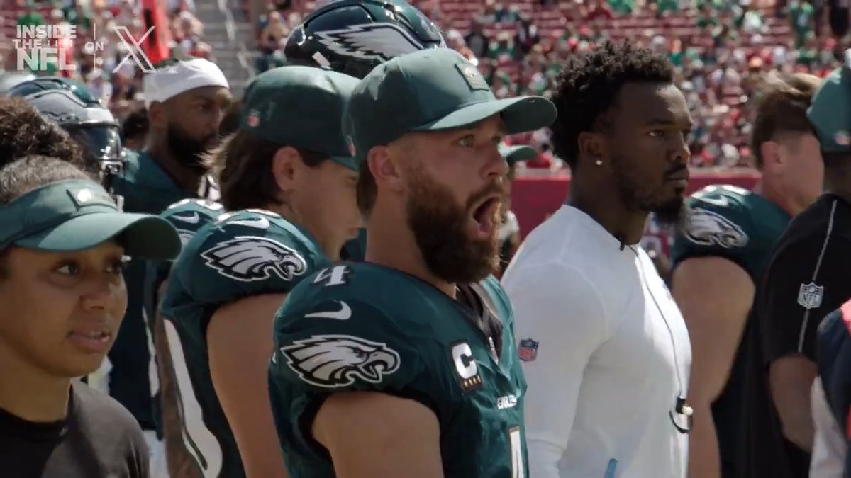.Philadelphia Eagles K Jake Elliott was in AWE of Tampa Bay Buccaneers K Chase McLaughlin's 65-yard field goal 😂 Inside the NFL Week 4 Mic'd Up on X