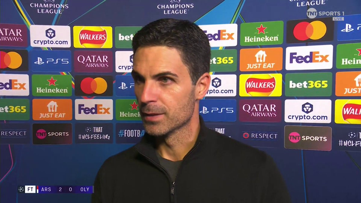 Mikel Arteta reflects on a 14th home win in the League Phase of the Champions League 👏 📺 TNT Sports &amp; discovery+ UK | 🎙️ Becky Ives
