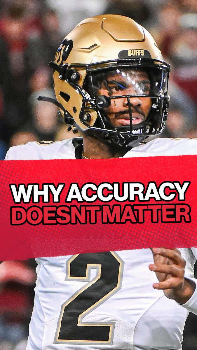 The talking point about Shedeur being the most accurate college QB of all time should probably stop