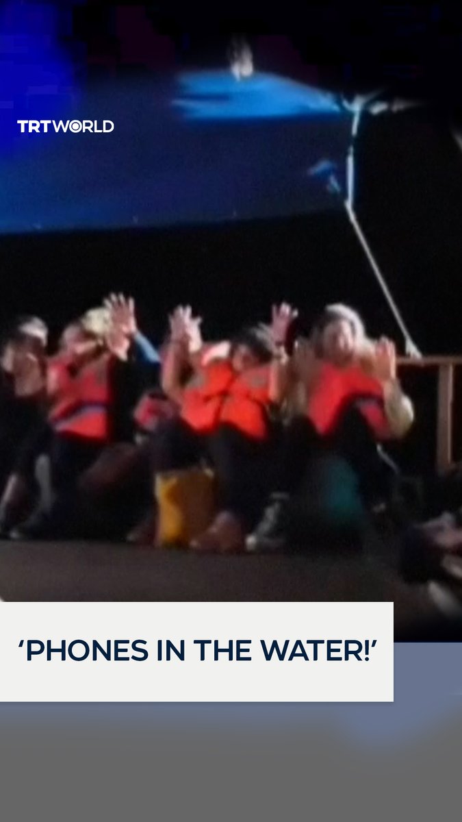 “Phones in the water, please.” Argentine politician Celeste Fierro captures the moment the Israeli navy begins intercepting a Gaza-bound aid flotilla. Members of the Israeli navy can be heard ordering members of the Gaza Sumud Flotilla to throw their “phones in the water”