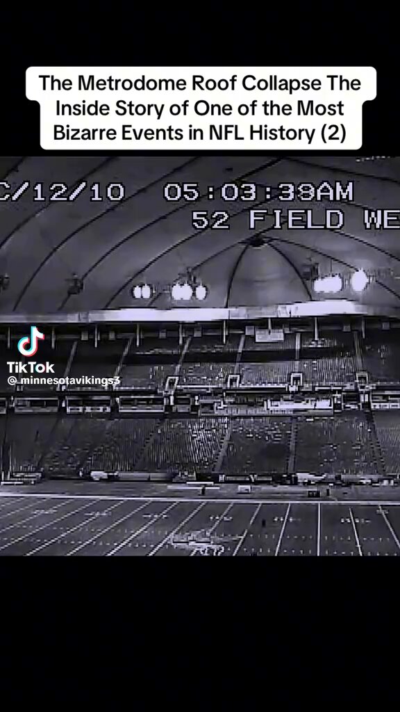 Still so wild that the Metrodome roof actually collapsed like this🫣😭