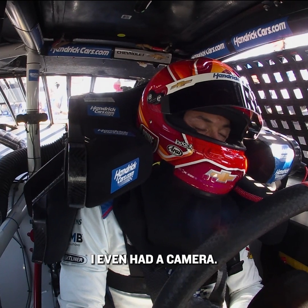 We're not sure if we believe you, Kyle Larson. 😅