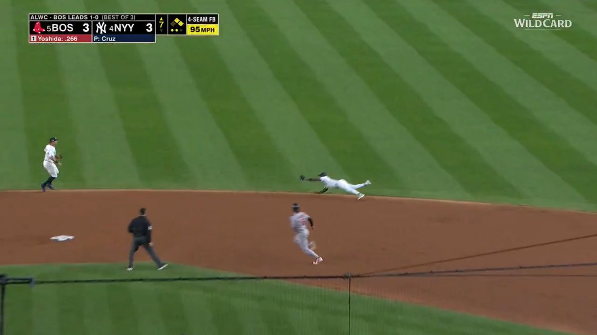 Jazz Chisholm Jr.'s diving stop ended up saving a run 👀 #Postseason