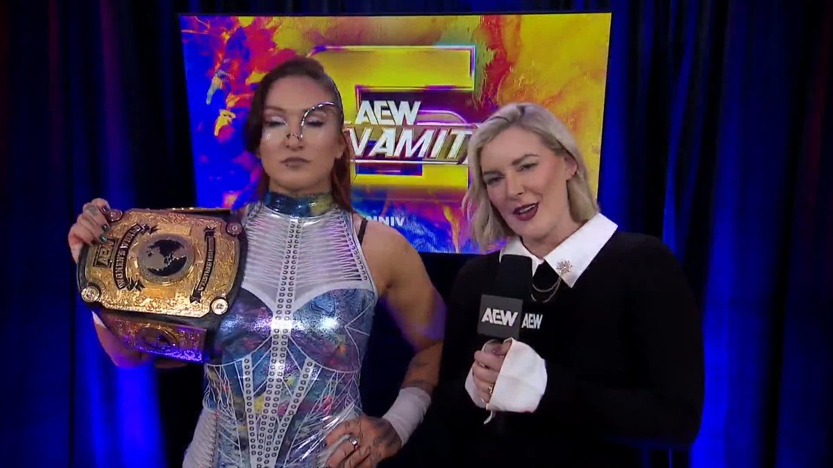 #AEW Women’s World Champion Kris Statlander responds to the challenge from “Timeless” Toni Storm! Watch #AEWDynamite’s 6th Anniversary LIVE on TBS &amp; HBO Max