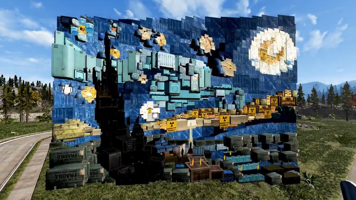 Fallout 76 player recreates Van Gogh's 'Starry Night' and his self portrait in the game's build mode 🎥: James Wang