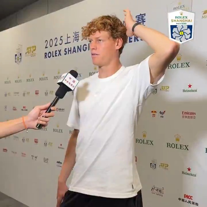 Media day with our defending champ Jannik Sinner 🤩 #RolexShanghaiMasters