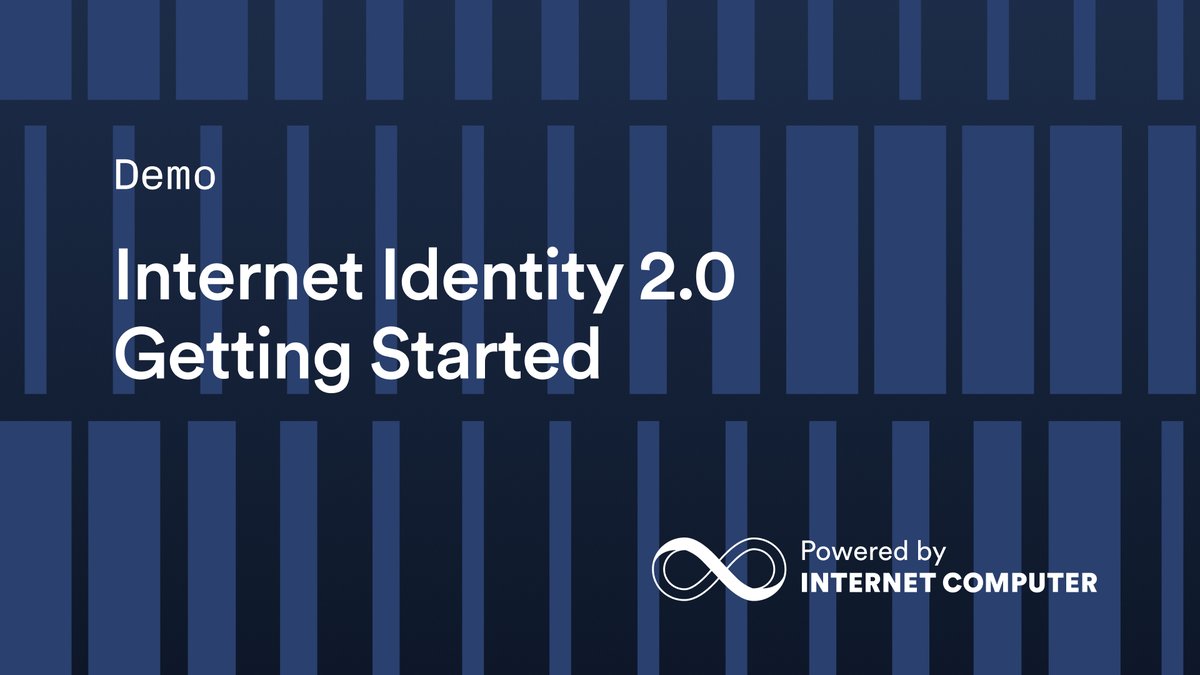 Sign-in shouldn't be complicated. Internet Identity 2.0 makes login as simple as unlocking your phone: → Sign in with Google or passkeys → No passwords to remember → Using biometric security → Switch between apps easily Get started with Internet Identity - 👇