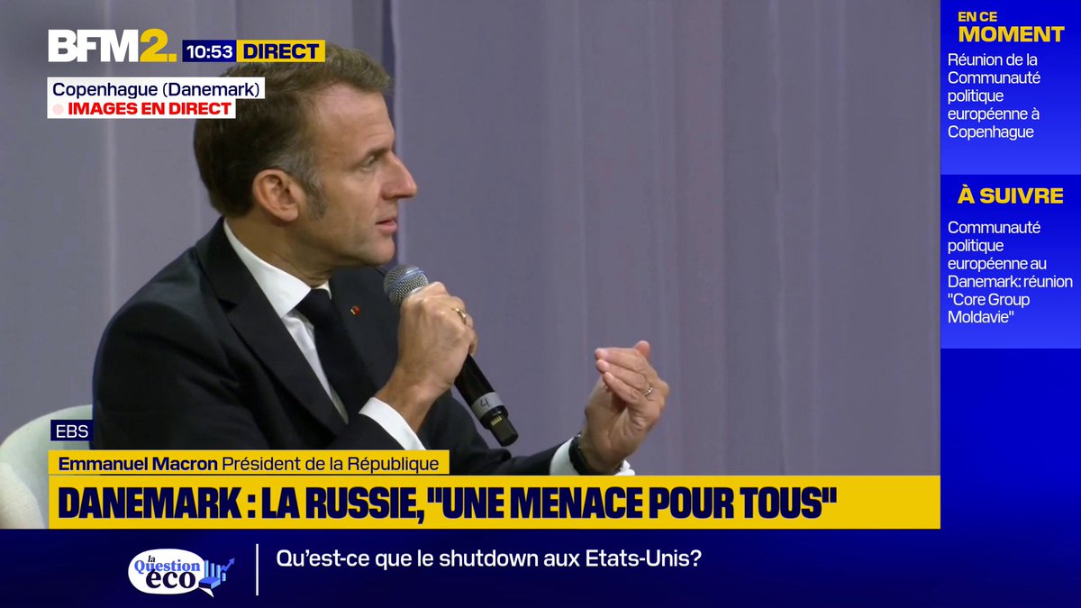 Emmanuel Macron: "Il faut accentuer la pression sur la flotte fantôme pour réduire la capacité de la Russie à financer sa guerre" #BFM2