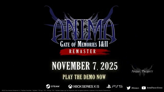 Anima: Gate of Memories I &amp; II Remaster for PS5, Xbox Series, and PC launches November 7