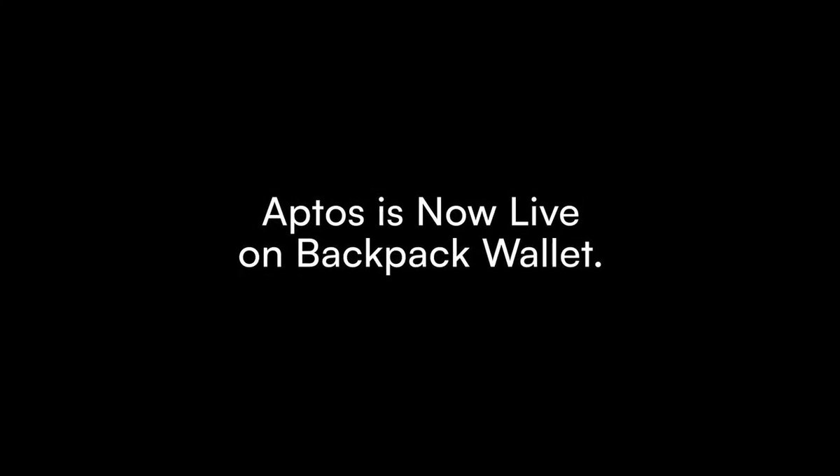 Aptos is live on Backpack ๐ Wallet ๐ Global brands need global rails. Global trading needs a global engine. Backpack unlocking access to Aptos brings the peak of money movement to all with day one support from across the Aptos ecosystem. Money Moves Better on Aptos ๐